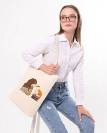 Zoozie Bags Bolso de mano 1160 100% Algodón Crema 35 x 40 x 8 cm